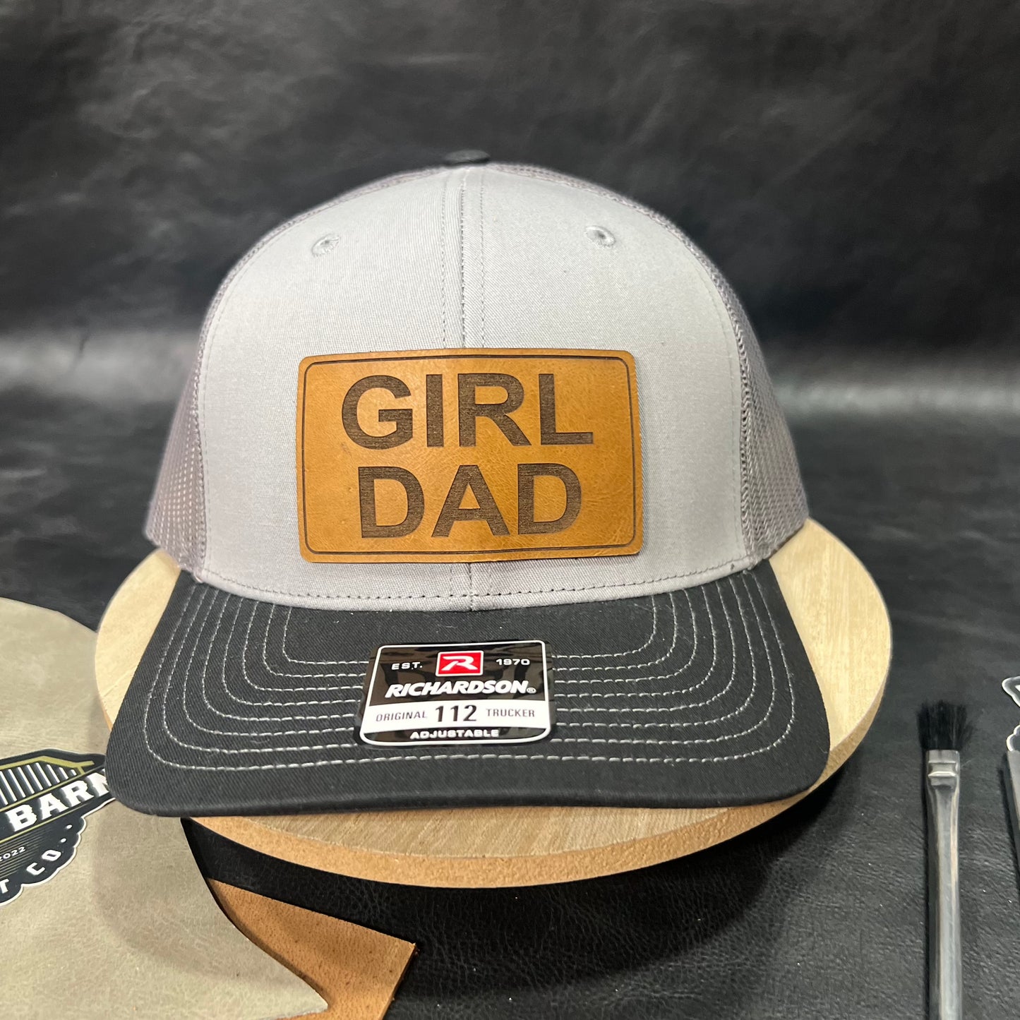 Girl Dad Leather Patch Hat