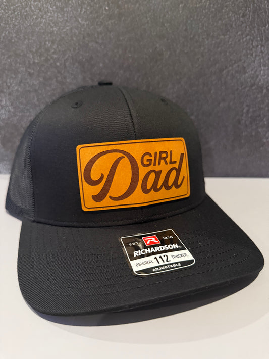 Girl Dad Leather Patch Hat