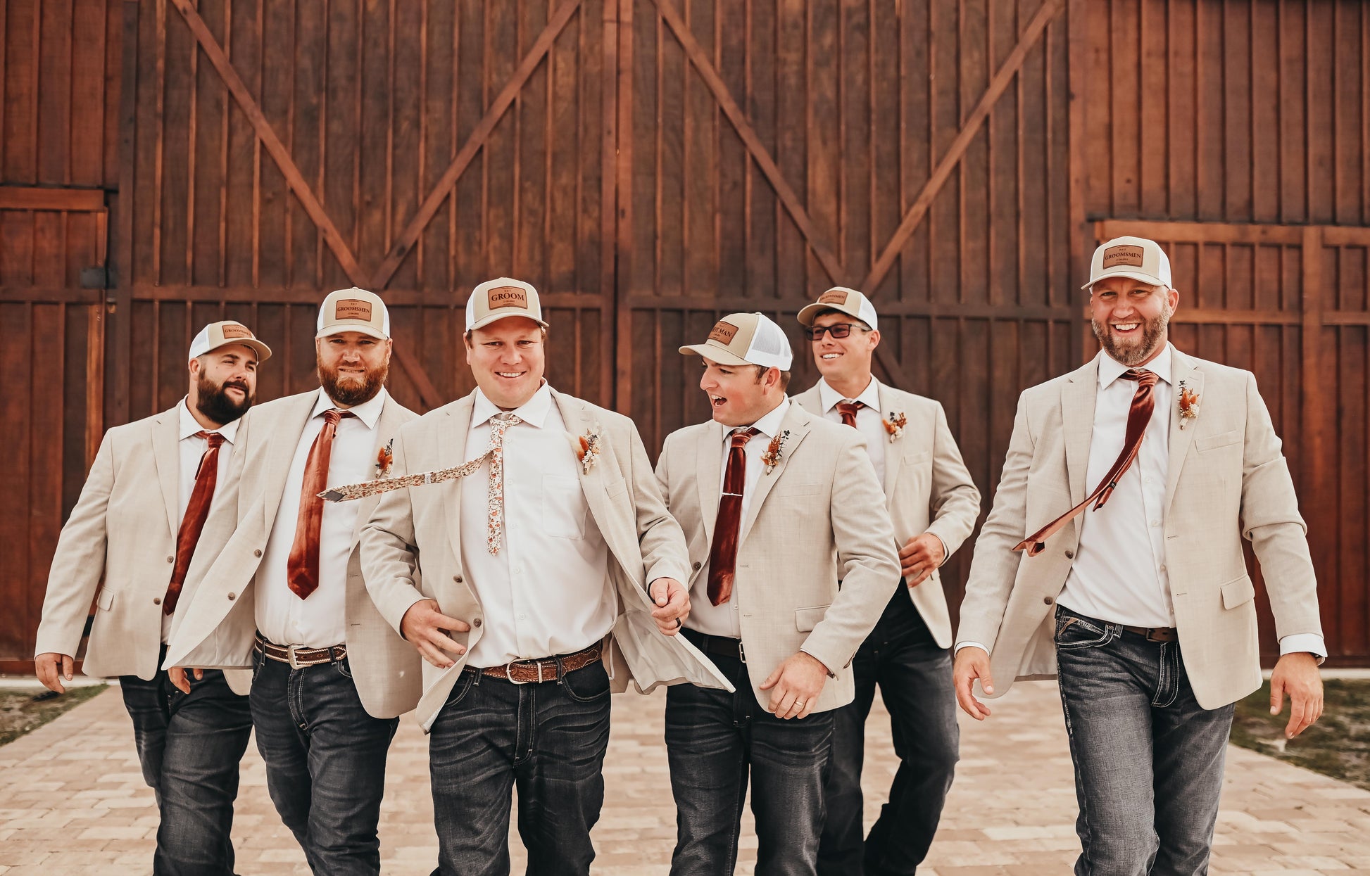 Wedding Party Leather Patch Hat