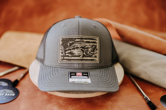 Bass Flag Leather Patch Hat