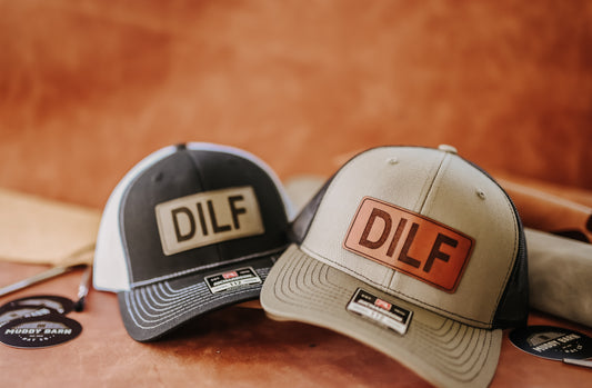 DILF Leather Patch Hat