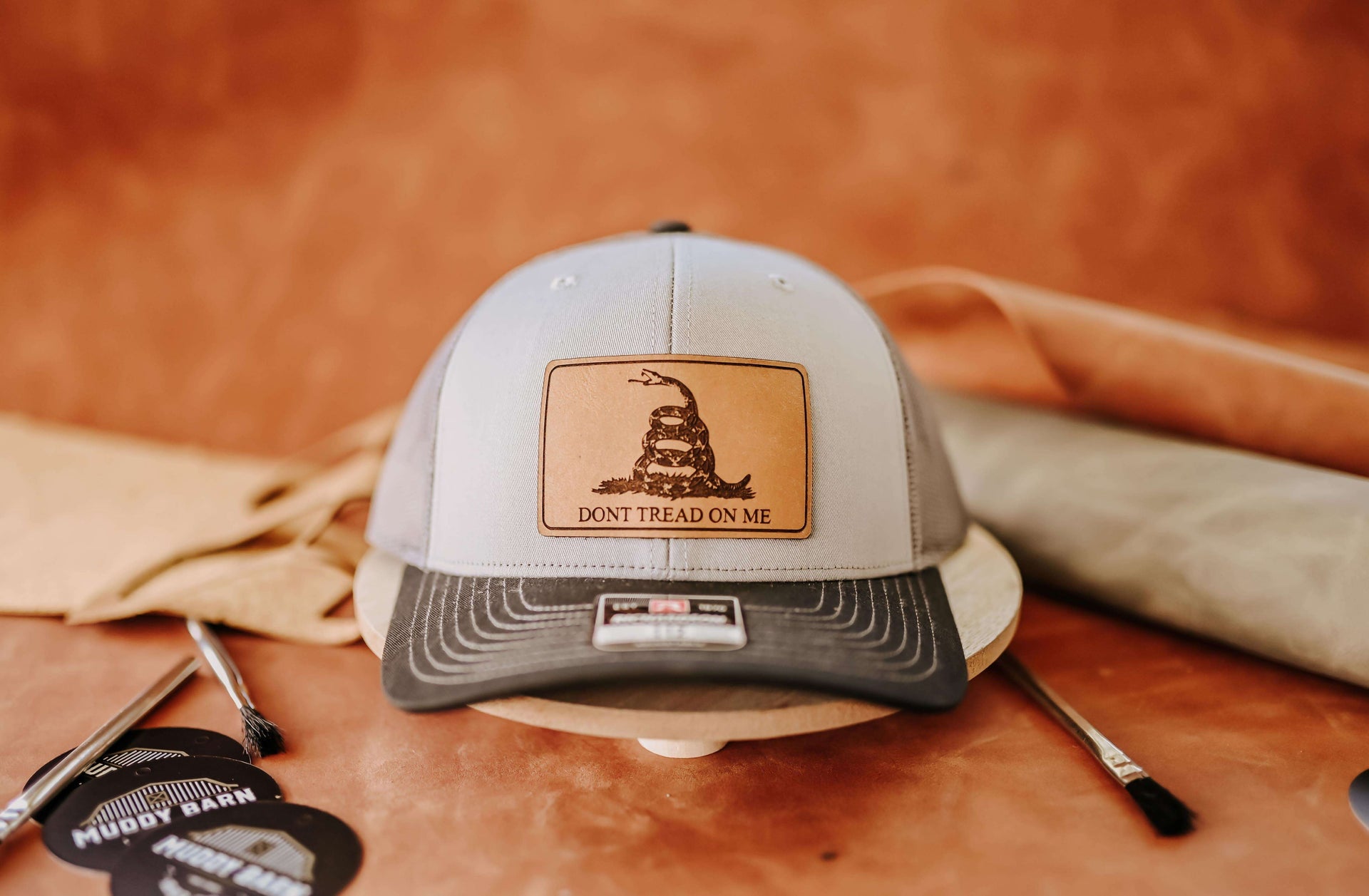 Don't Tread on Me Leather Patch Hat